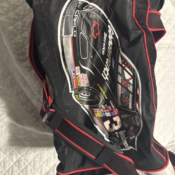 Vtg ADS Sports Dale Earnhardt #3 NASCAR Duffel Racing Checkered Goodwrench Bag - Picture 6 of 11